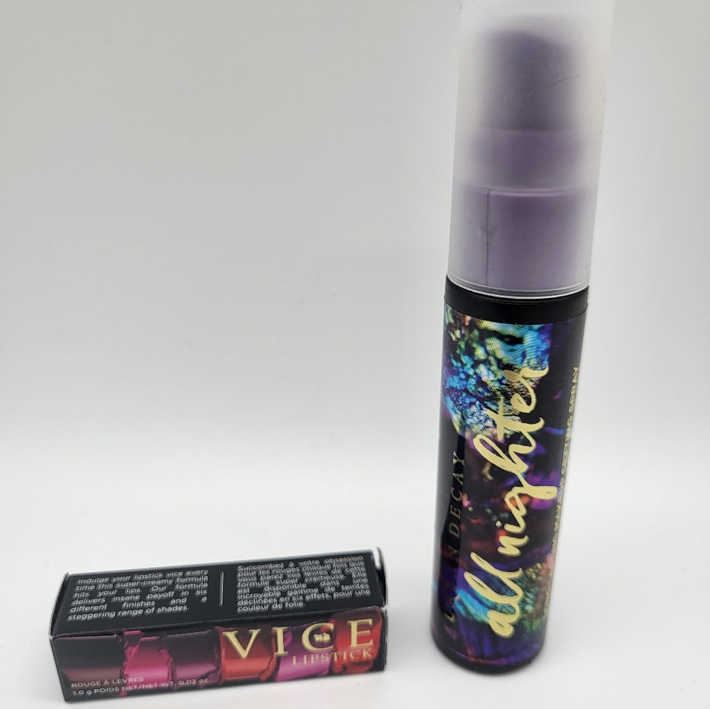 Urban Decay All Nighter and Lipstick